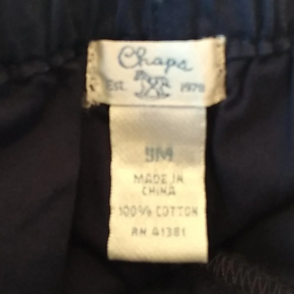 Chaps baby boy 9 months 2 piece outfit top & pants